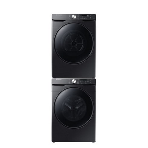 dv17t8520bv - 삼성전자 그랑데 AI 드럼세탁기 WF24T8500KV + 건조기 DV17T8740BV 24kg + 17kg + 상단설치키트 방문설치, WF24T8000KV+DV17T8520BV, 블랙 케비어
