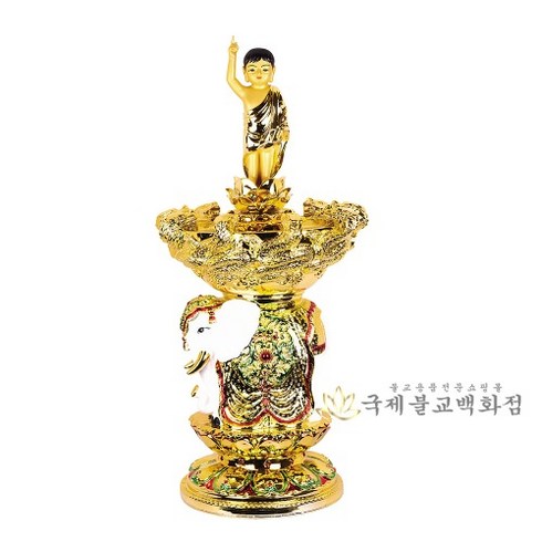 관욕대 - 코끼리관욕대 - 2자5치 상아불상 부처님오신날 관욕식 초파일 황금관욕대