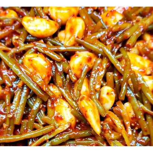 마늘쫑장아찌 - 양념 잘된 새콤 달콤 알마늘 마늘쫑 무침 간편식, 1개, 1kg