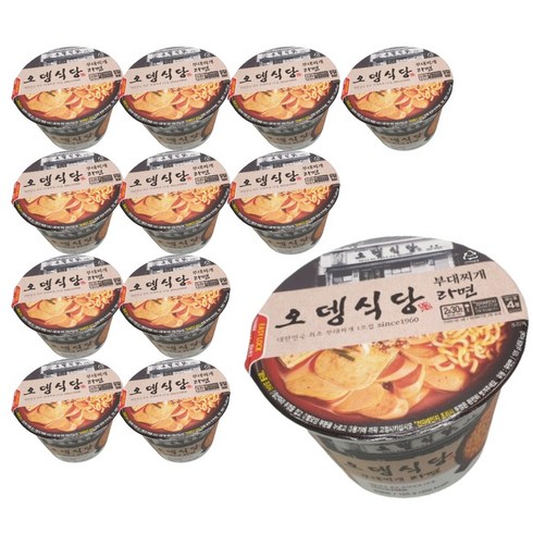 오뎅식당 부대찌개라면 큰컵사발면 105g x 12개, 1개