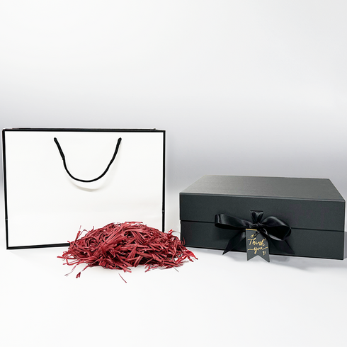 선물박스 - 올리스트 선물 박스 세트 선물포장 쇼핑백 스타핑 기프트박스, 1개, 블랙
