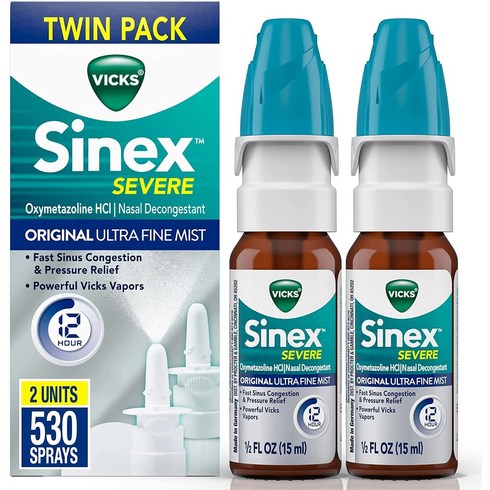2024년 가성비 최고 일본나잘스프레이 - [미국]Vicks Sinex SEVERE 나잘 스프레이 오리지널 울트라 파인 미스트, 1박스