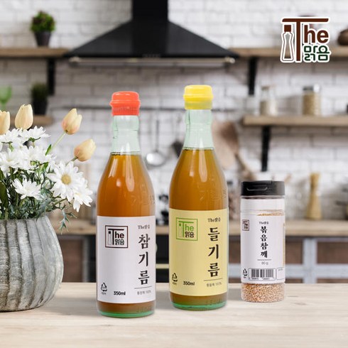 더맑음참기름 - [더맑음]The맑음 저온압착( 참기름 /들기름) 중 택1 350ml /1병, 1개