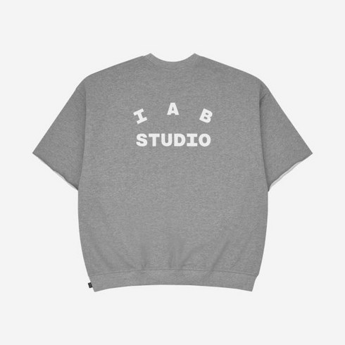 정품 아이앱 스튜디오 헤비 숏슬리브 스웨트셔츠 그레이 - F/W IAB Studio Heavy Short Sleeve Sweatshirt Gray