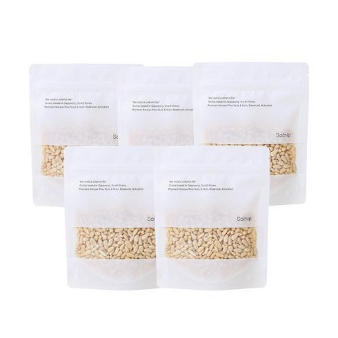 특등급 가평잣  500g - 솔닙가평잣(일반) [솔닙] 특등급 가평잣 500g(100g*5팩), 5개, 100g