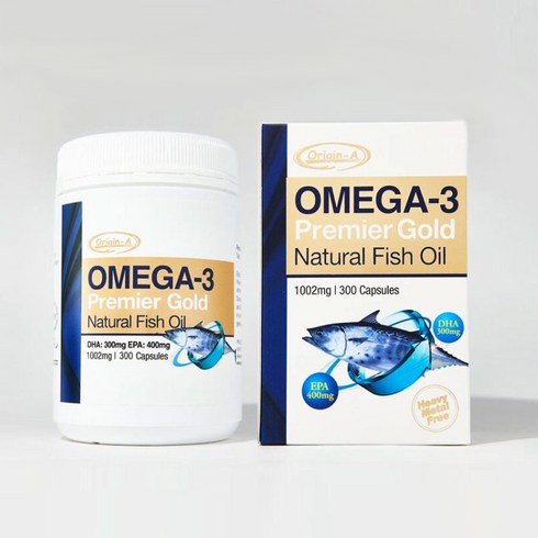 네이쳐스패밀리오메가프리미어골드 - 오리진에이 프리미어골드 오메가3 ORIGIN-A OMEGA3 PREMIER GOLD DHA 300mg EPA 420mg, 1개, 300캡슐