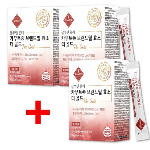 카무트 효소 더 골드 글루텐 분해 신기술 적용 고구마맛 30포, 3개, 30g