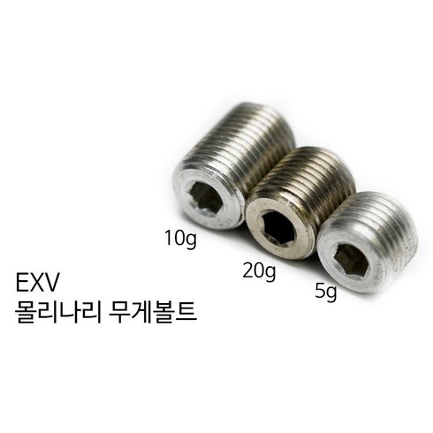 [정품인증당구몰] EXV 몰리나리무게볼트(5g/10g/20g) / 개인 당구 용품 재료, 약 5g, 1개