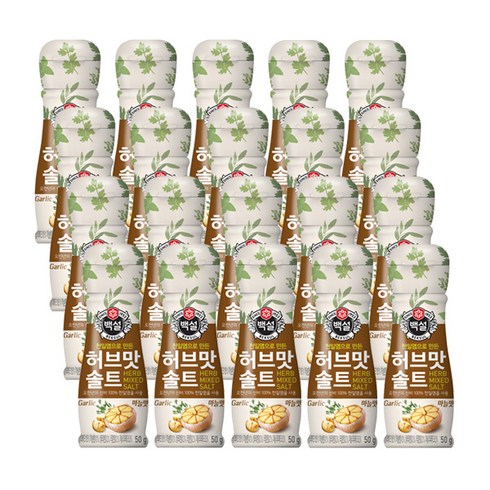 백설 허브맛 솔트 마늘맛, 50g, 20개