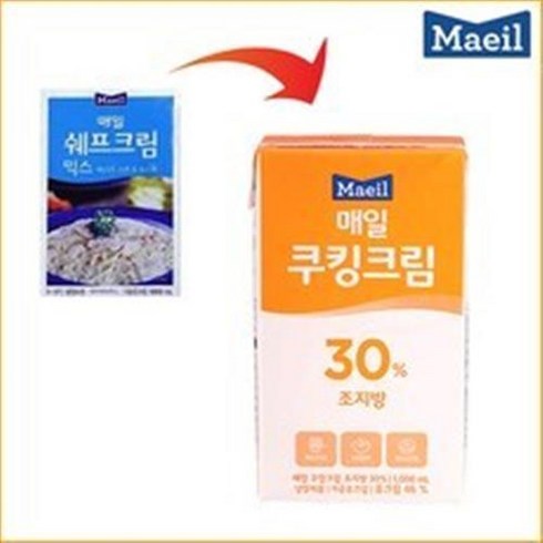 매일유업 매일 쉐프크림 믹스 쿠킹크림 1000mlx6팩 파스타소스용, 12팩, 1000ml