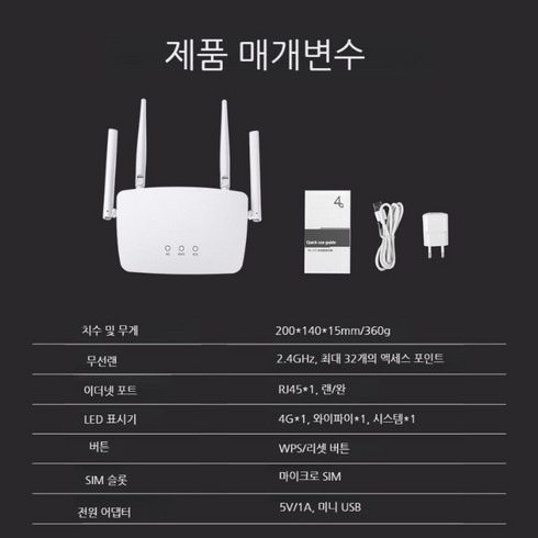 이동식 유무선 데이터쉐어링 유심 시골 농막 인터넷 LTE 와이파이 라우터, 단일상품(국내풀버전), 1개