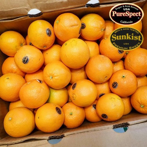 퓨어스펙 썬키스트 블랙라벨 고당도 오렌지 20개 40개 17kg 정품 네이블 미국산, 1박스, 오렌지 중과 40개입