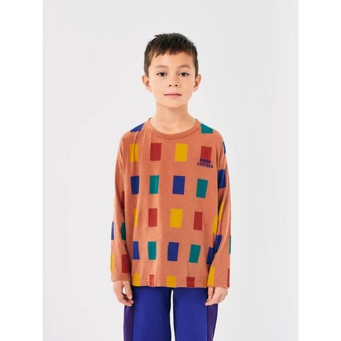 보보쇼즈24fw - [BOBO CHOSES] 보보쇼즈 24FW 키즈 티셔츠 Color Game All Over T-shirt B224AC015