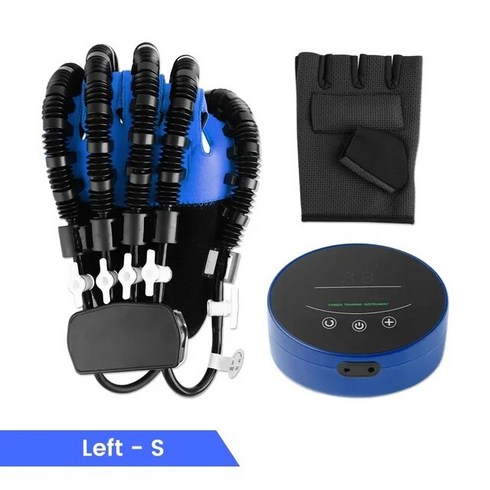 뇌졸중 재활 로봇 장갑 편마비 뇌경색 훈련 손가락 운동기 기능 회복, [11] Blue Left-S