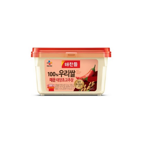 해찬들매운고추장 - 해찬들 우리쌀로만든 매운 태양초고추장, 2개, 1.8kg