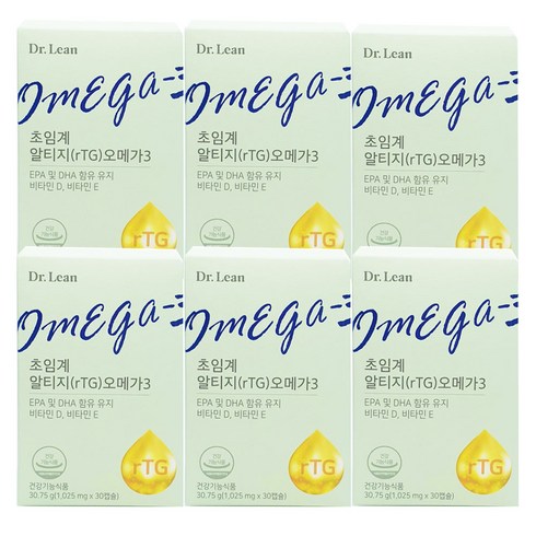 닥터린 초임계 알티지 오메가3 6박스 180캡슐(6개월분), 상세페이지 참조, 상세페이지 참조