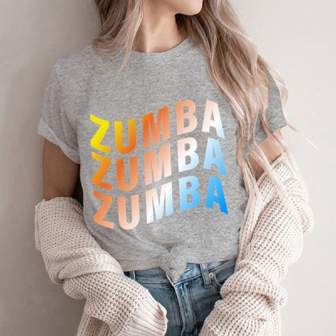 줌바댄스복 - 줌바티 Zumba 줌바웨어 단체복 운동복 줌바댄스 줌바 방송댄스복 줌바댄스복장 줌바반팔티, 04_그레이