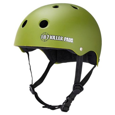 187킬러패드/스케이트보드 헬멧(Army Green)/187 Killer Pads 스웨트세이버(Sweatsaver)헬멧 (Army Green)