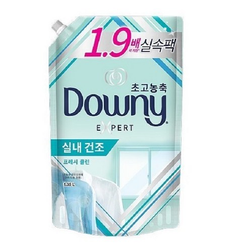 다우니 엑스퍼트 실내건조 섬유유연제 리필, 1.35L, 5개