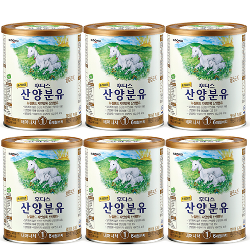 후디스산양분유1단계400g - 일동후디스 프리미엄 산양분유 1단계, 400g, 6개