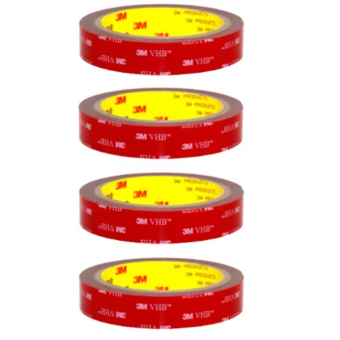 아름 3M VHB(초강력) 다목적 양면테이프 1cm 길이 3미터 X 4개