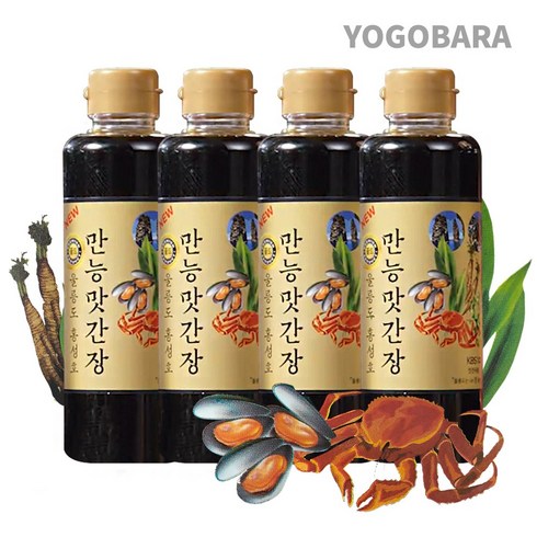 울릉도 홍성호의 만능맛간장 조림 볶음 찜 탕 홍게 홍합 홍가네 만능간장 1세트 2세트, 490g, 4개