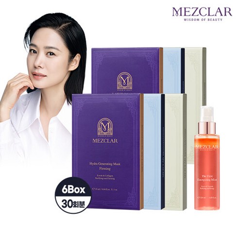 메즈클라 하이드라 제너레이팅 마스크 3종(각2box 총30매)+미스트120ml, 마스크 6box(30매)+미스트120ml