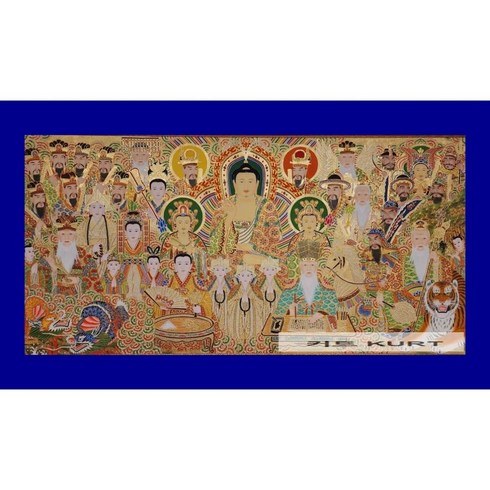 종교 큐빅 diy 비즈 만들기 선물 아미타 종합 탱화 그림 대형보석십자수 재료 세트, 250x130cm 전체 원형 큐빅