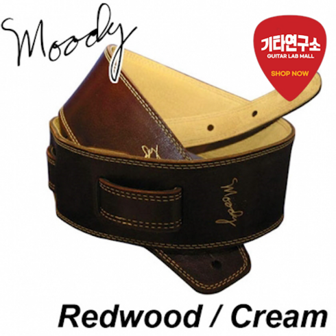 Moody 무디 스트랩 Leather/Leather 2.5인치 Standard Size Redwood/Cream