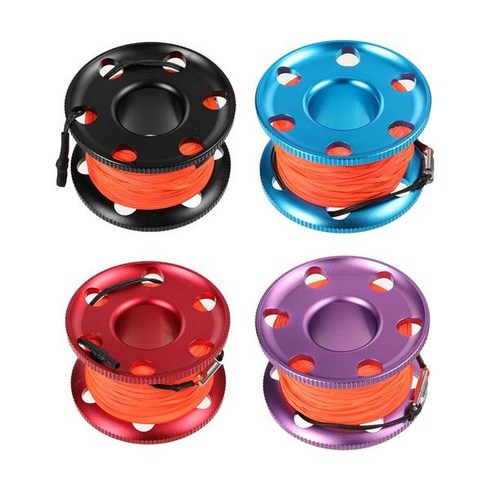 로그북 다이빙 스풀 핑거 섬유 오렌지 장비 라인 안전 스노클링 낚시 내구성 파란색 다이빙컴퓨터, Black