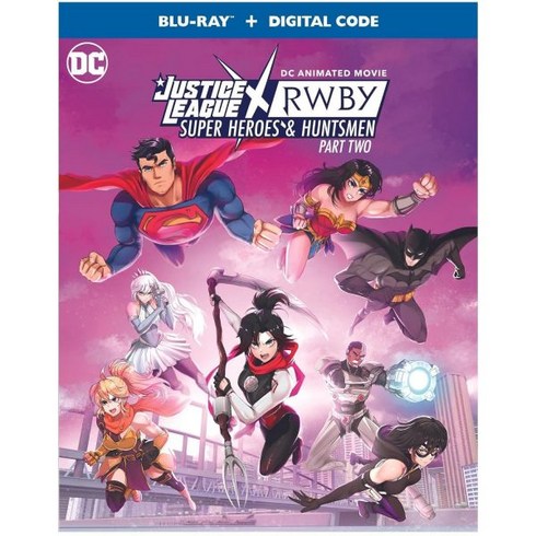 Justice League x RWBY 슈퍼 히어로 앤 헌츠맨 파트 2 블루레이 + 디지털 미국발송 DVD