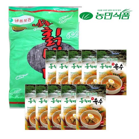 농민식품냉면 - 농민식품 넝쿨칡 동치미육수 10인분 물냉면 비빔냉면, 2kg, 1개