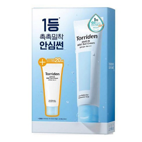 토리든무기자차 - 토리든 다이브인 무기자차 마일드 선크림 60ml (+20ml 추가 ), 1세트, 80ml