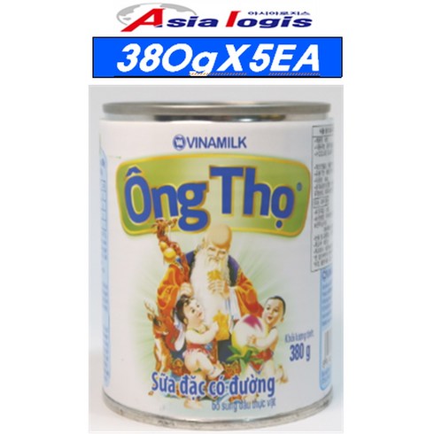 [아시아로지스] 베트남 연유 비나밀크 웅토 웅또 OngTho 5EA, 380g, 5개