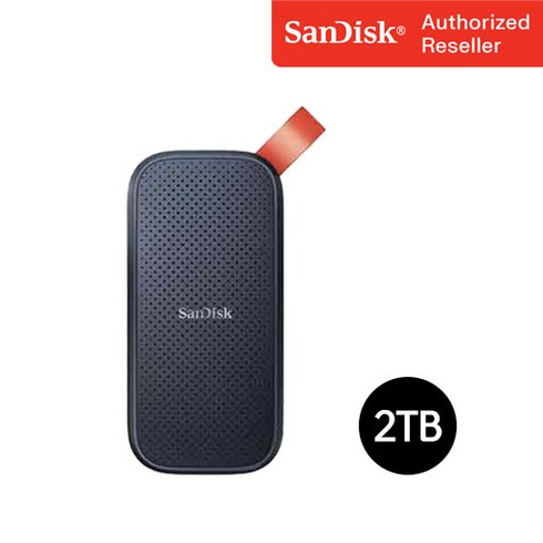 샌디스크 외장SSD 휴대용 포터블 Portable SSD E30 1TB/2TB (+케이스), 블랙, 2TB