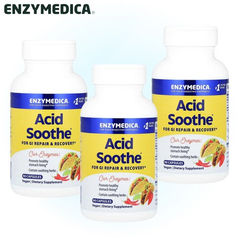 soothe2 - 2+1 엔자이메디카 Acid Soothe 90정, 3개