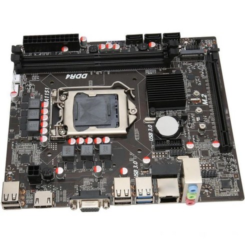 H310B4 컴퓨터 마더보드 듀얼 채널 게이밍 2 x DDR4 HDMI VGA M.2 SATA3.0x3 인텔 6 7 8 9세대용 Core i3 i5 i7 및 Celeron용 등