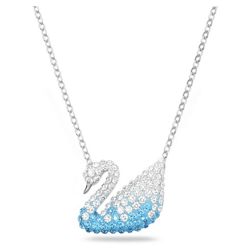 2023년 가성비 최고 스와로브스키목걸이 - 스와로브스키 [스와로브스키 SWAROVSKI] 5512095 ICONIC SWAN 블루 스완 로듐 플래팅 목걸이