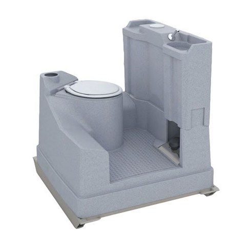 BR 이동식화장실 무동력 초절수 수세식 농막 간이 야외 정화조일체형 건설현장 캠핑장 화장실 이동식 세면대 포함 샤워실, 1대