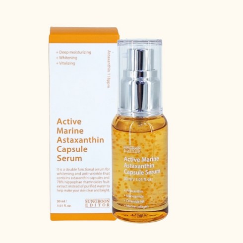 [성분에디터] 액티브 마린 아스타잔틴 캡슐 세럼, 30ml, 1개