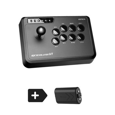 조이트론 멀티플랫폼 PC 조이스틱 EX레볼루션V1, 1개, EX레볼루션V1+XSX 배터리팩