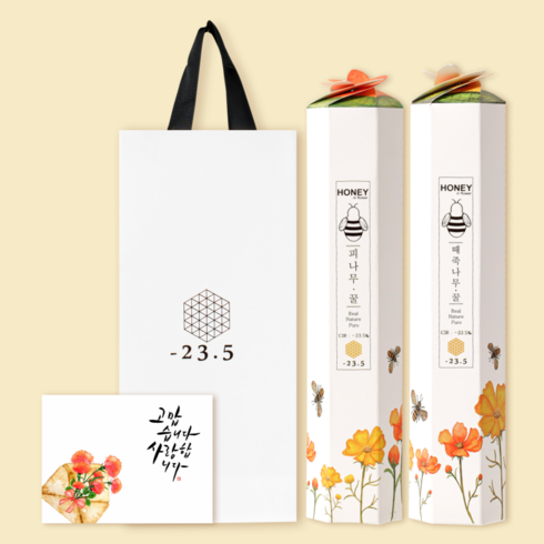 -23.5 꽃꿀 피나무&때죽나무 미니세트 100%국산 벌꿀 기념일 답례품 선물, 2024년~, 290g, 2개