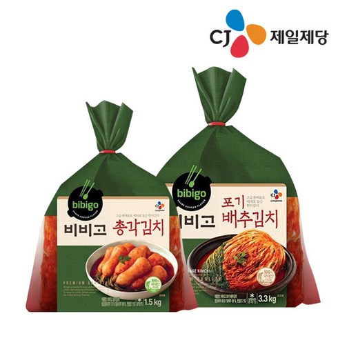 2023년 가성비 최고 비비고김치 - 비비고 포기배추김치 3.3kg+비비고 총각김치 1.5kg, 3.3kg, 1세트