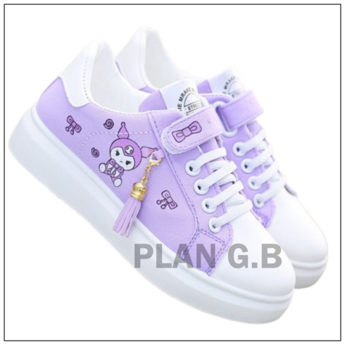 2023년 가성비 최고 필라 산리오 운동화 - 산리오 캐릭터 슬립온 스니커즈 캔버스화 운동화 쿠로미