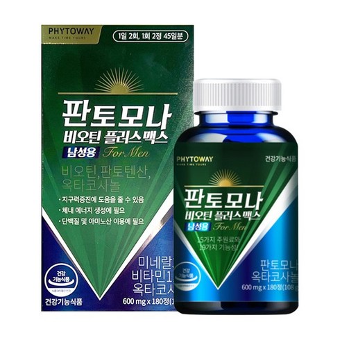 판토모나 비오틴 플러스맥스 남성용 600mg x 180정, 1개