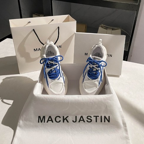 맥저스틴 MACK JASTIN 블루 화이트 스니커즈 마크 저스틴