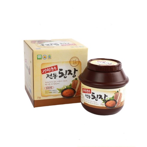 강진된장 더블세트 - 전통 된장 1kg/전라도 강진 된장마을의 재래식 옛날 재래 집된장, 1kg, 1개