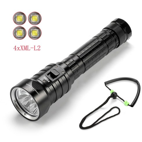 스쿠버랜턴 ekaiou dx4s (dx4에서 업그레이드) 4xxm-l l2 led 수중, 황색 신호등