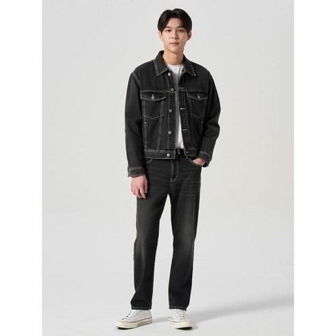 8SECONDS 에잇세컨즈 에센셜 테이퍼드핏 데님 팬츠 애쉬 424121LPC4