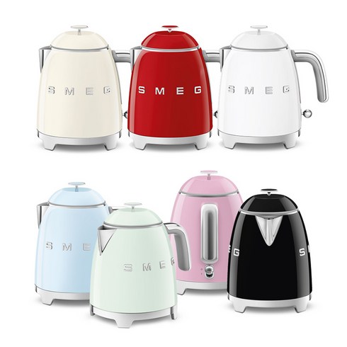 스메그 Smeg 미니 커피포트 전기포트 KLF05 0.8L, 블랙, 1개